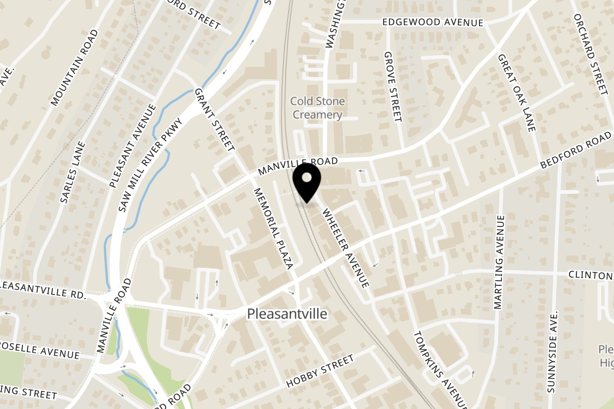 Map showing the location of Falafel Taco on 30 Wheeler Ave in Pleasantville